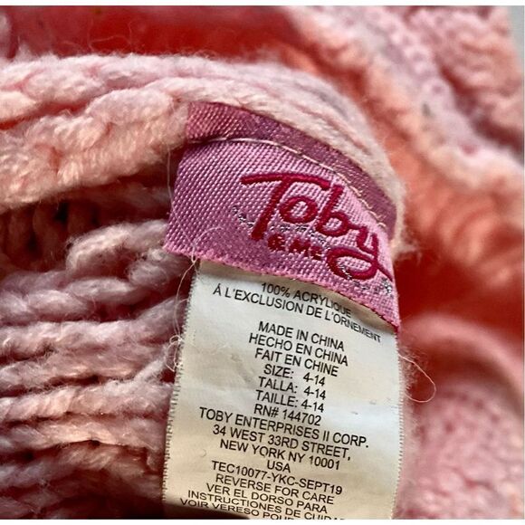 Girl’s Acrylic Knit Winter Hat with chin ties - Picture 9 of 9